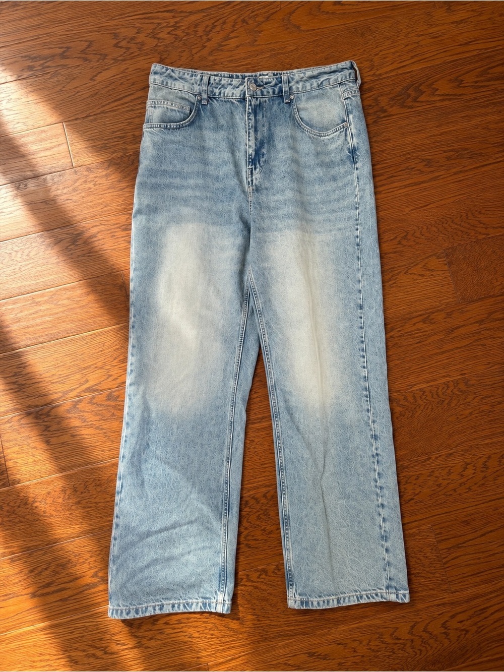 Fb Sister High-Rise Straight Leg Light Blue Women’s Jeans Sz XL NWOT